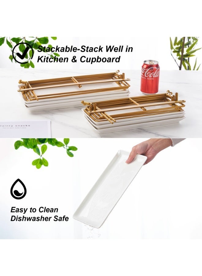WALALLA 3 Tier Metal Serving Tray Set Platters, Home Display Rack, Reusable Serving Tray, Kitchen Food  Fruit Display Dessert, Freestanding Home Storage Rack for Party with Collapsible Sturdier Stand - Image 4